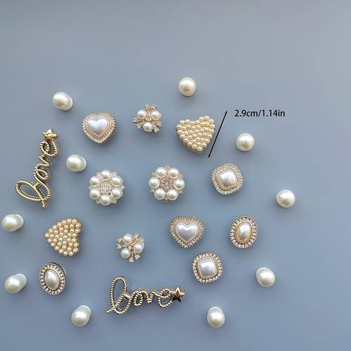 24pcs fashionable large heart shaped love oval diy pendants detachable and removable suitable for clogs perforated decorations new year holiday gift