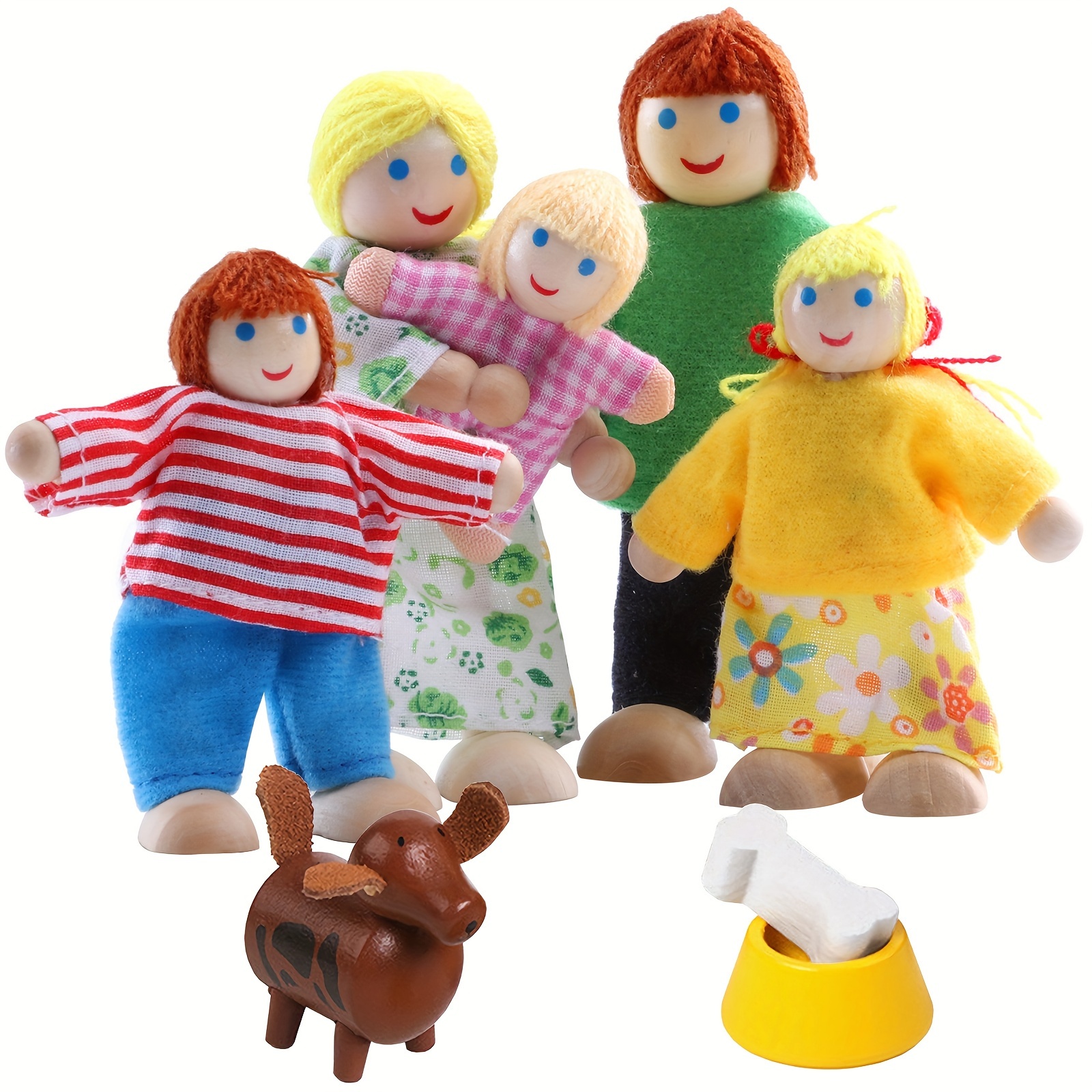 wooden dolls dollhouse dollhouse people miniature figures Temu