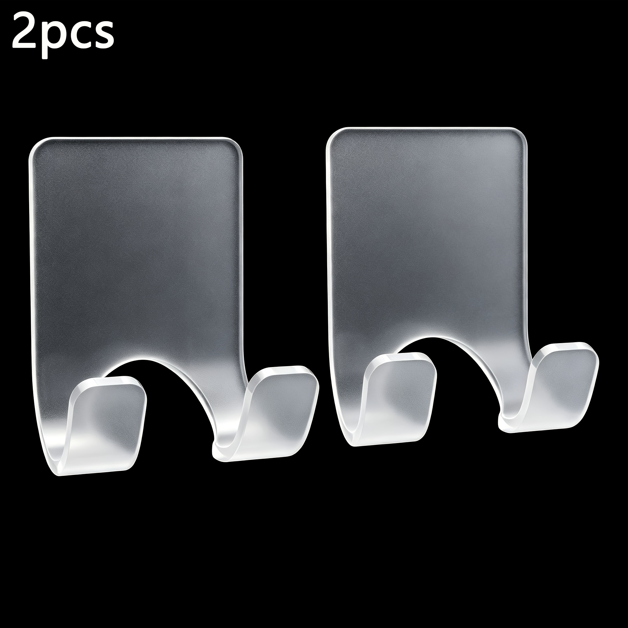 TEMU 2pcs Wall-mounted Shaver Racks, Seamless Hooks No Drilling Durable Shaver Hooks, Wall-mounted Storage Rack, Suitable For Bathroom, Home And