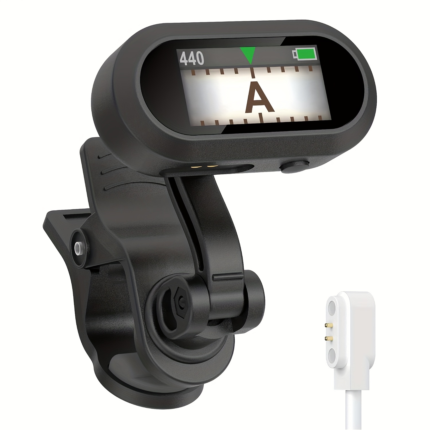 TEMU Aroma At-800 Professional Clip-on & Bass: " High-brightness Tft Display, Magnetic Charging, 360° Adjustable Neck Clip, Rechargeable Battery,