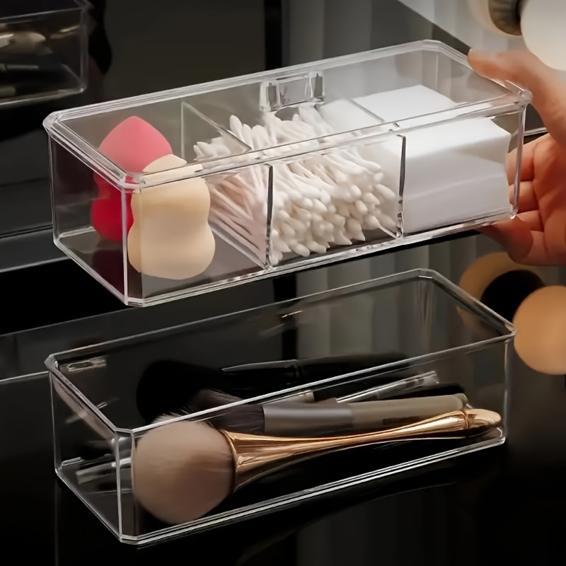 caja de plástico para maquillaje, caja organizadora de joyas, caja de  almacenamiento para maquillaje, caja de cosméticos para regalo de con  cajones (talla grande(blanco)-35.5*22*16cm)