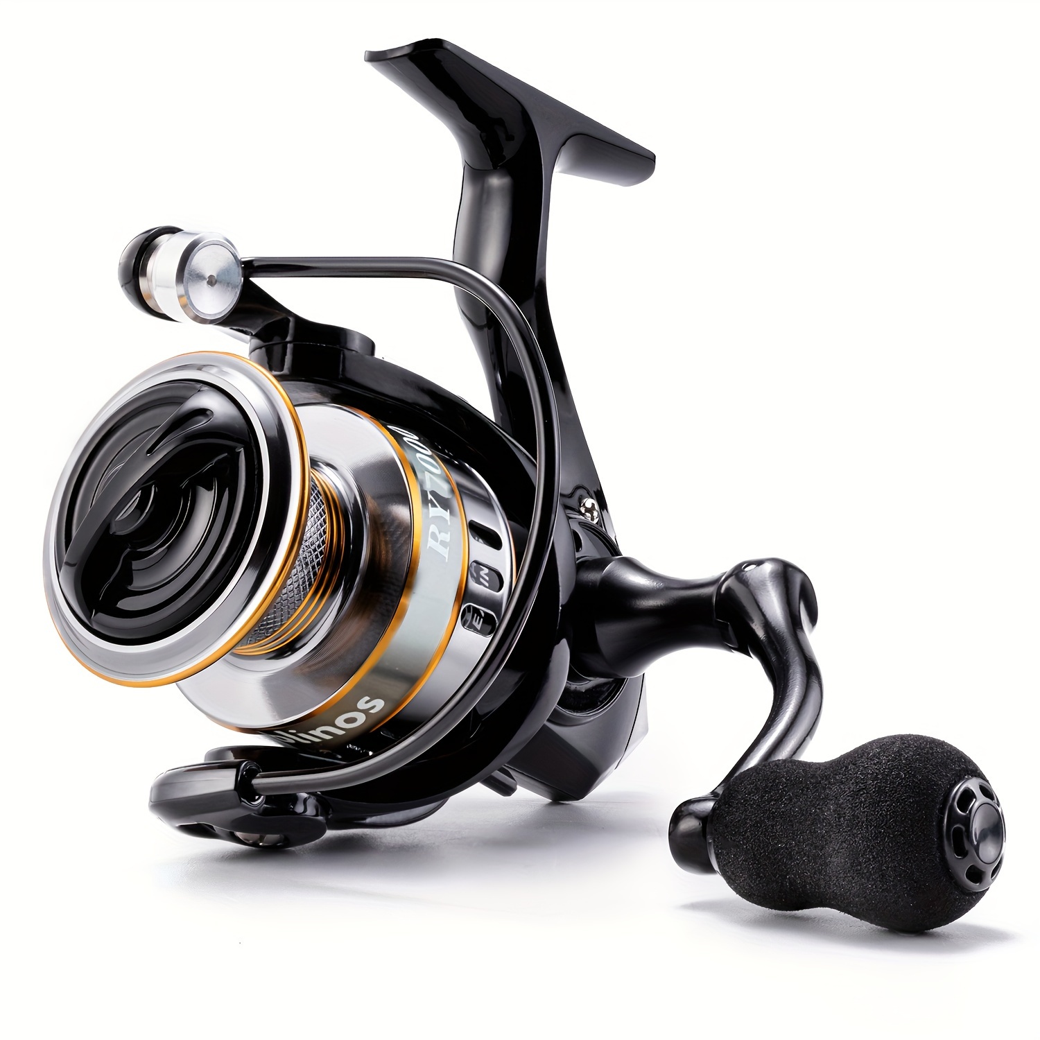 TEMU Rooblinos 1pc Ry Spinning Reel With Eva Grip, 8kg Drag, Versatile For Freshwater & Saltwater Fishing