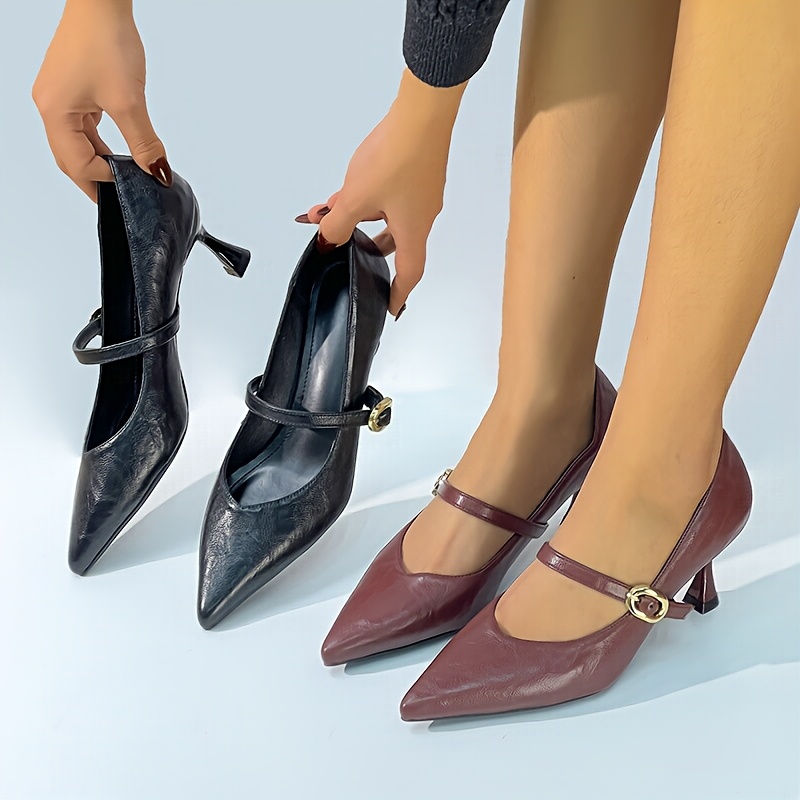 damenschuhe spitze synthetikoberfläche elegante high heels Temu