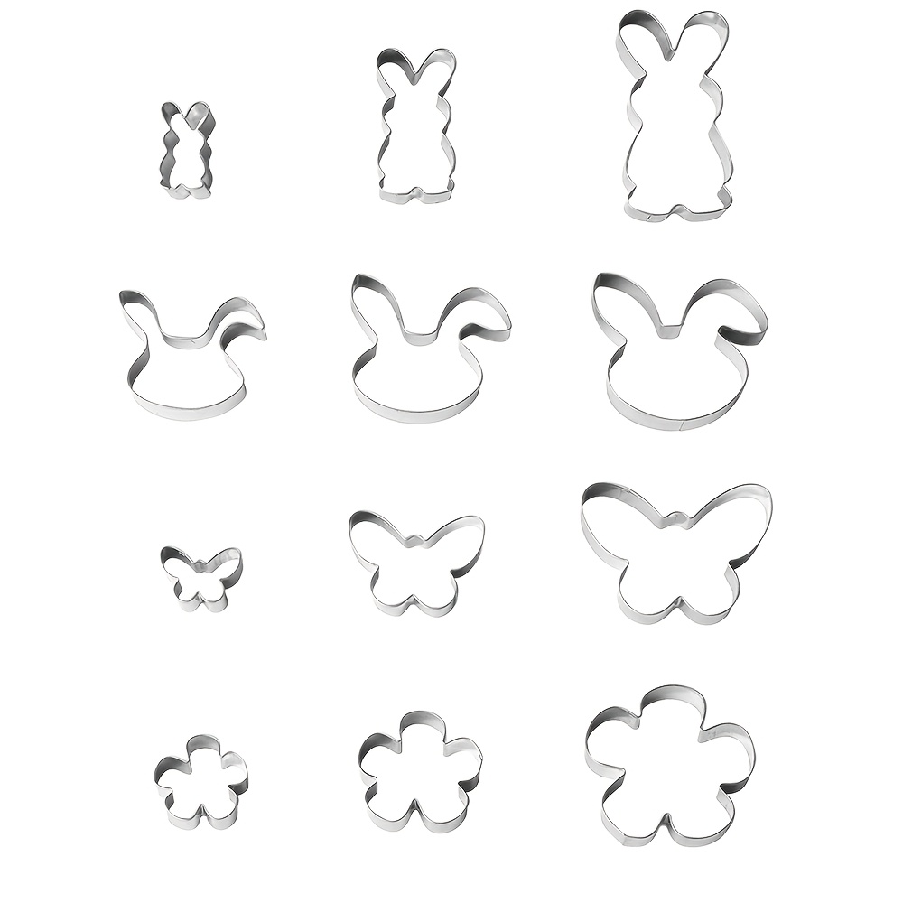 E-shop 12-teiliges Edelstahl-Formen-Set mit 12 verschiedenen Größen, zum Backen und für alltägliche Partys