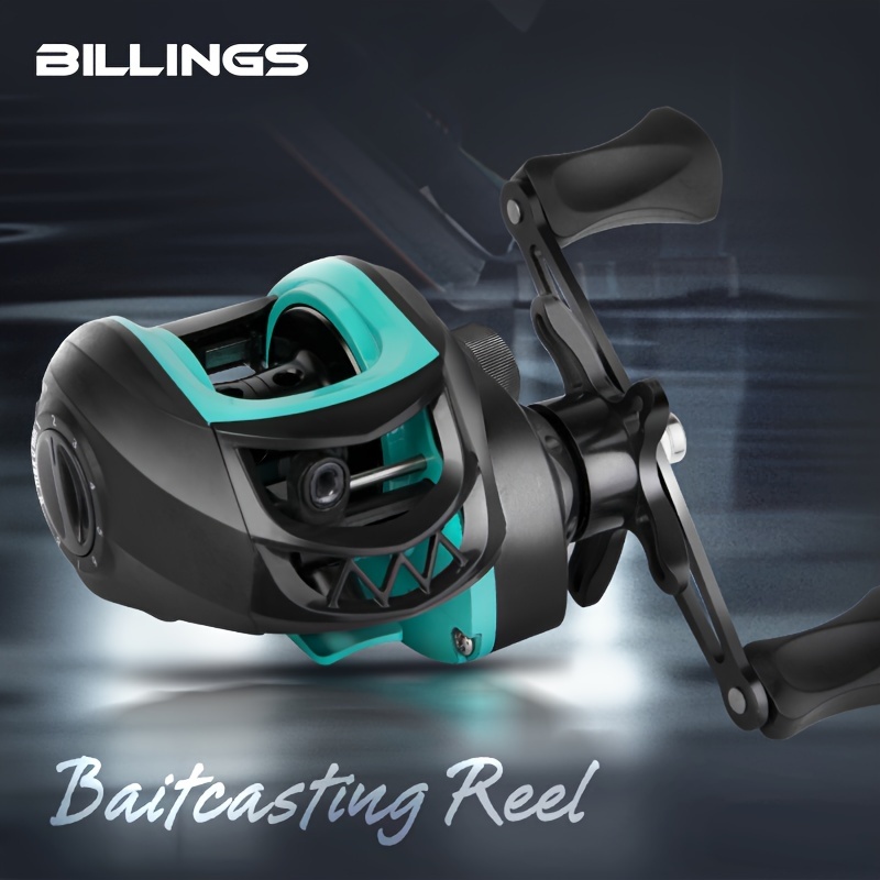 

Billings Lc200 Baitcasting Reel, 7.2:1 Rati, Powerful 6kg Max Drag, Magnetic Brake, Metal Spool, Handle Optional, For Freshwater And Saltwater Fishing Reel