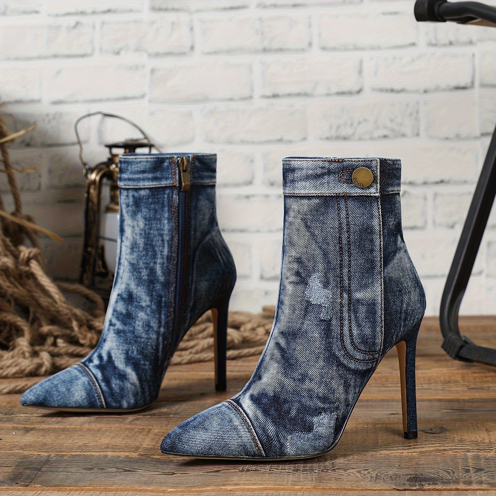 elegant womens pointed toe ankle boots stiletto Temu Australia