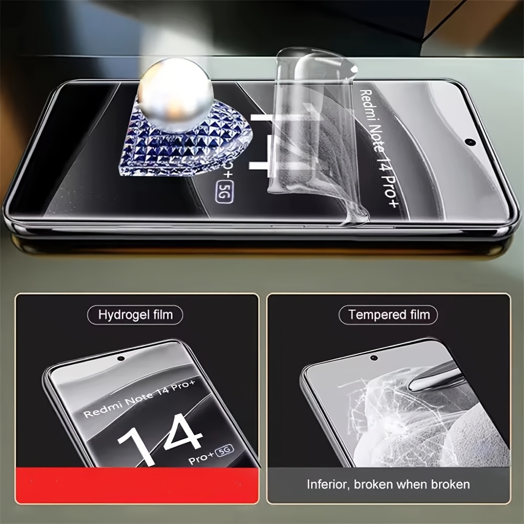 Foilă Hidrogel 5 bucăți pentru Xiaomi Redmi Note 14 Pro Plus, Protecție Ecran pentru Redmi Note 14 Pro+, Film Moale, Nu Sticlă