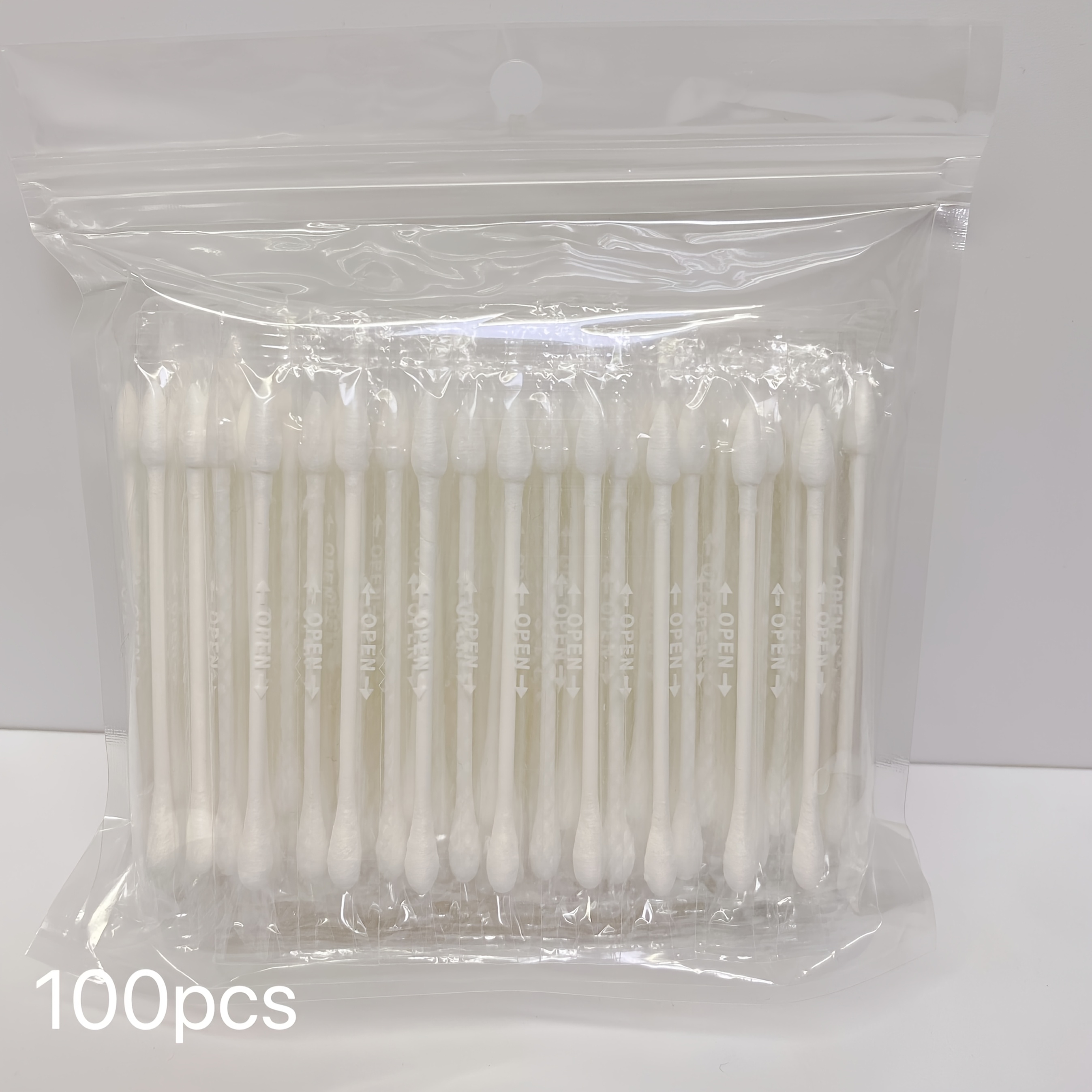 Double-headed Swabs, 100pcs Per Pack, Individually Wrapped. Sticks For Travel And . Hygienic And Suitable For Daily Cleaning.