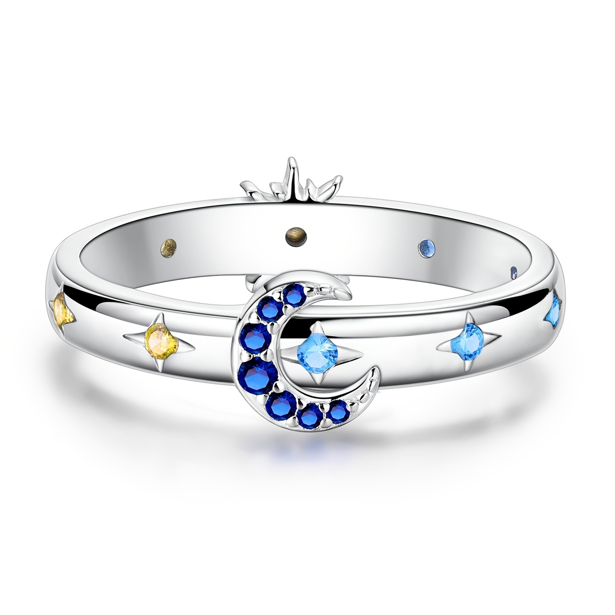 Women's Elegant Sun and Moon Radiance Ring