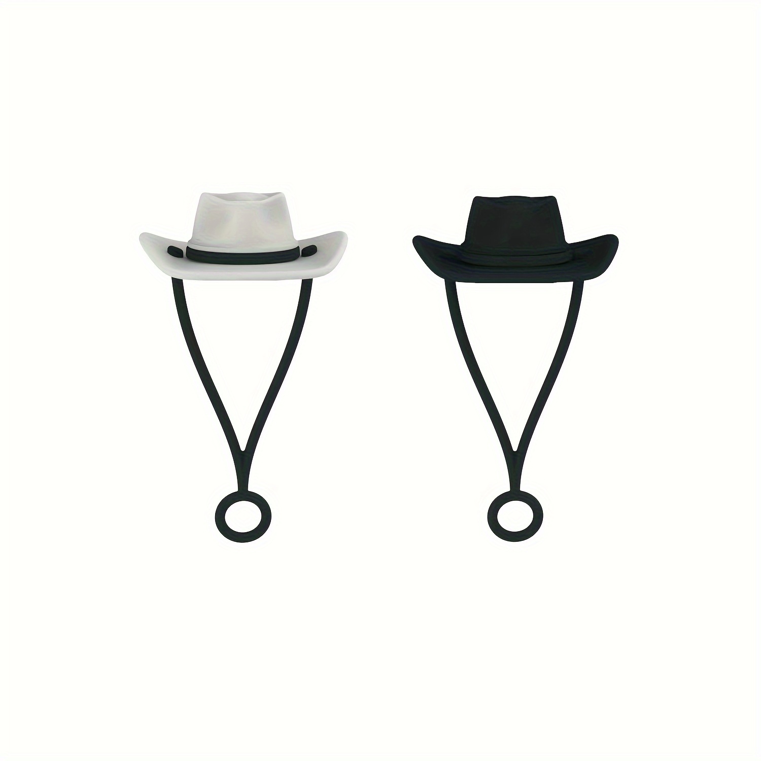Silicone Cowboy Hat Straw Covers for Stanley Cup, 6-10mm Silicone