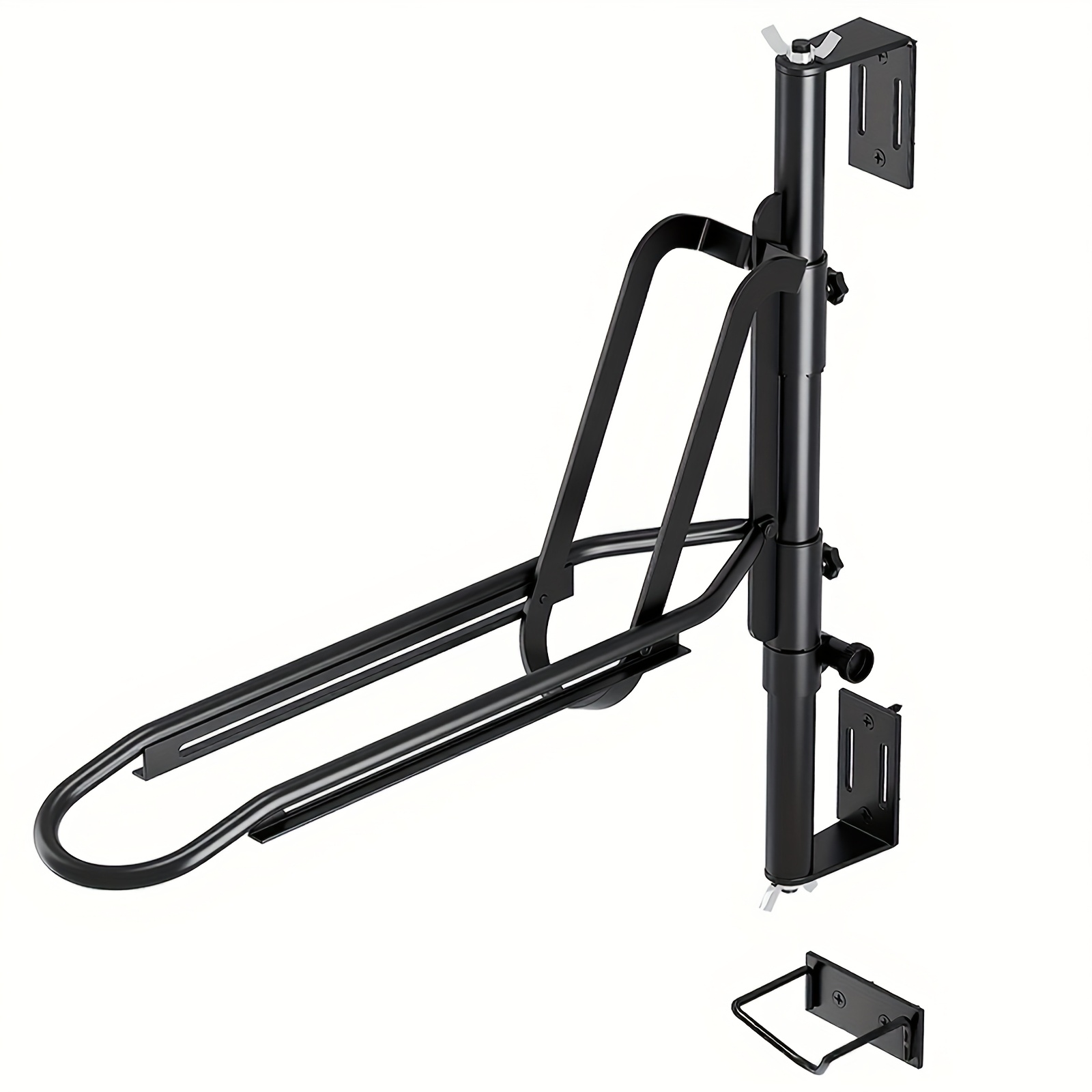 Wall Mount Bike Hanger, Folding Bikes Rack Wall Mount, Adjustable Cycling Organizer Garage, Shed, Basement, Garden, Space- Storage Solution For Indoor And Outdoor Use