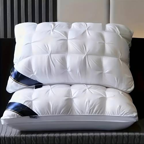 2pcs Pillow Supports Neck for Relaxing Sleep, Soft and Comfortable, Sleep Pillow Core, Moisture Absorbing Breathable Household Bedding Pillow Suitable for Bedroom, Living Room, Home Decoratio.