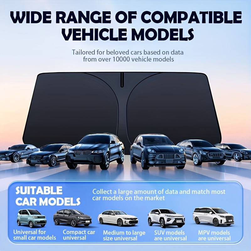 TEMU Car Shade Front Windshield | Windshield Dash Protector For And Protection | Sun Visor Car Interior Accessory For Cooler Interior | Larg