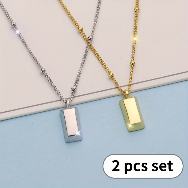 

2pcs Of 925 Silver Pendant Necklace, Light Luxury, High-end Design, Clavicle Chain, Accessory Necklace, Suitable For Daily Parties, Festivals, Wear