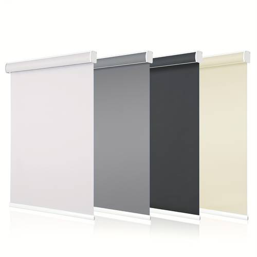 blackout cordless roller shades for windows blinds with valance thermal insulated fabric uv protection natural woven blinds for home and office