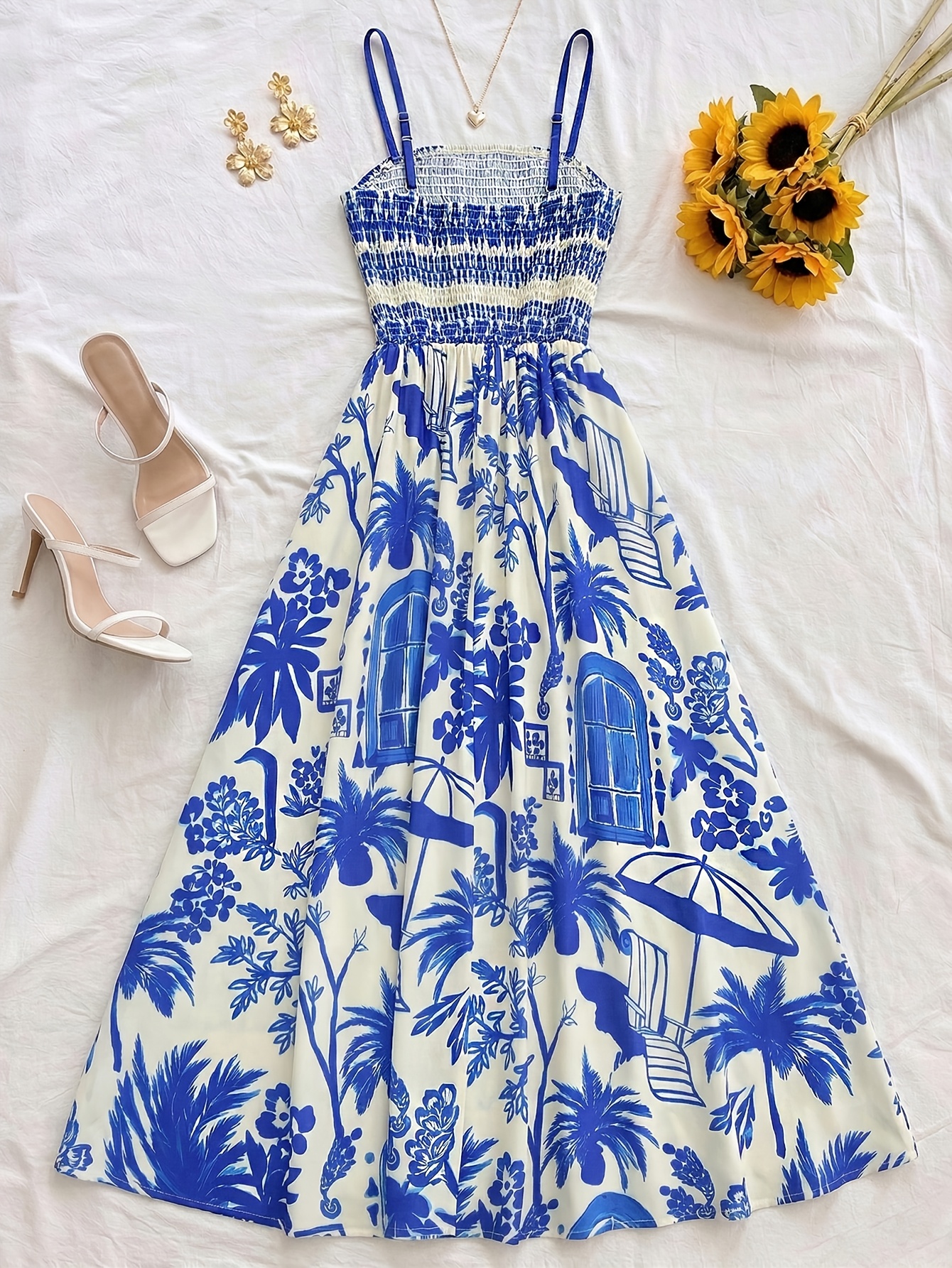 white gold blue back dress Velvet By Graham & Spencer | Marla Dress | S main image 1