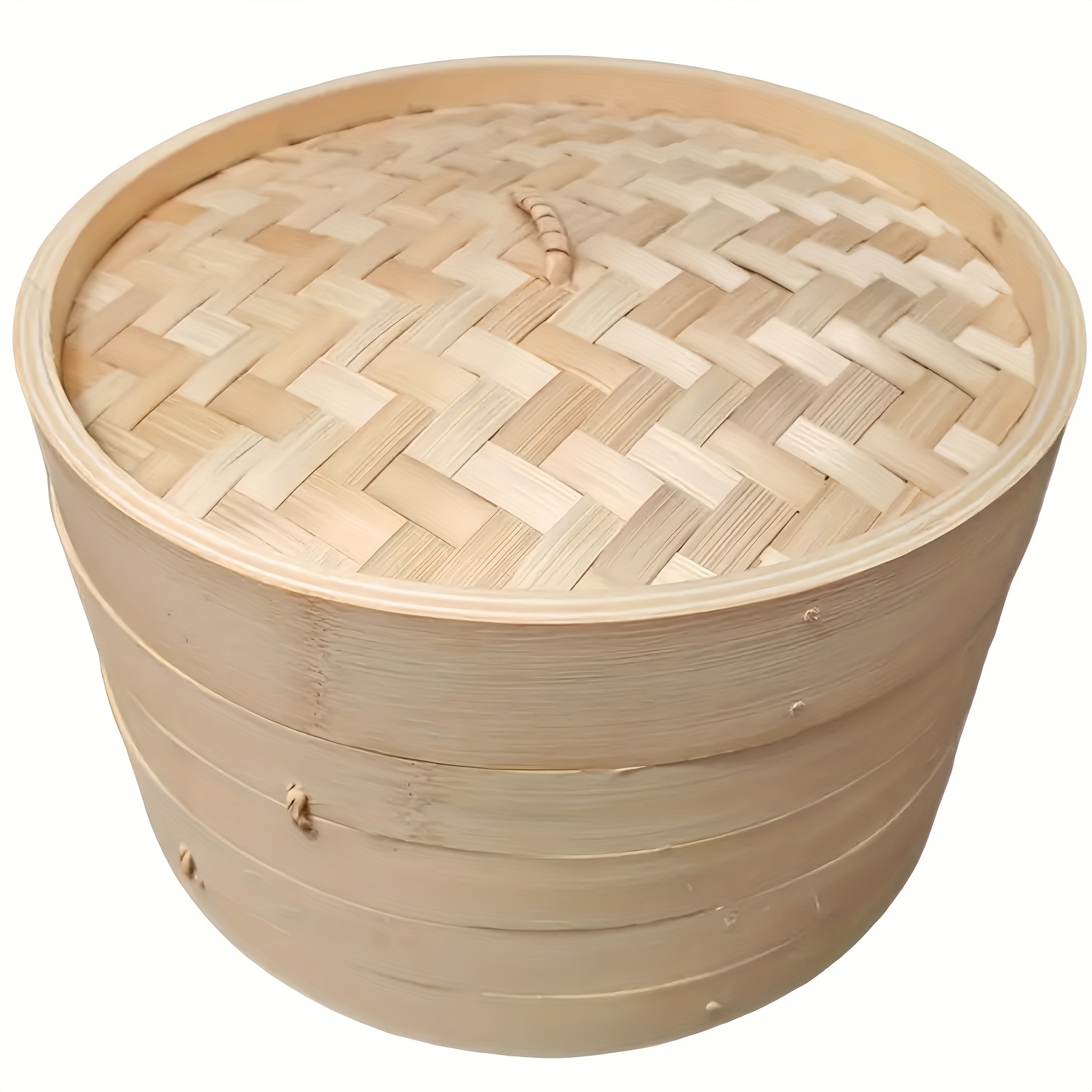 Bambus-Dampfgarer mit Deckel  Doppelstckiger Dampfgarer fr Kndel, Dim  Sum, Gemse, Brtchen Fisch  Gesundes Dampfgaren bewahrt Nhrstoffe,  Multifunktionaler traditioneller Kndel-Dampfgarer, ...