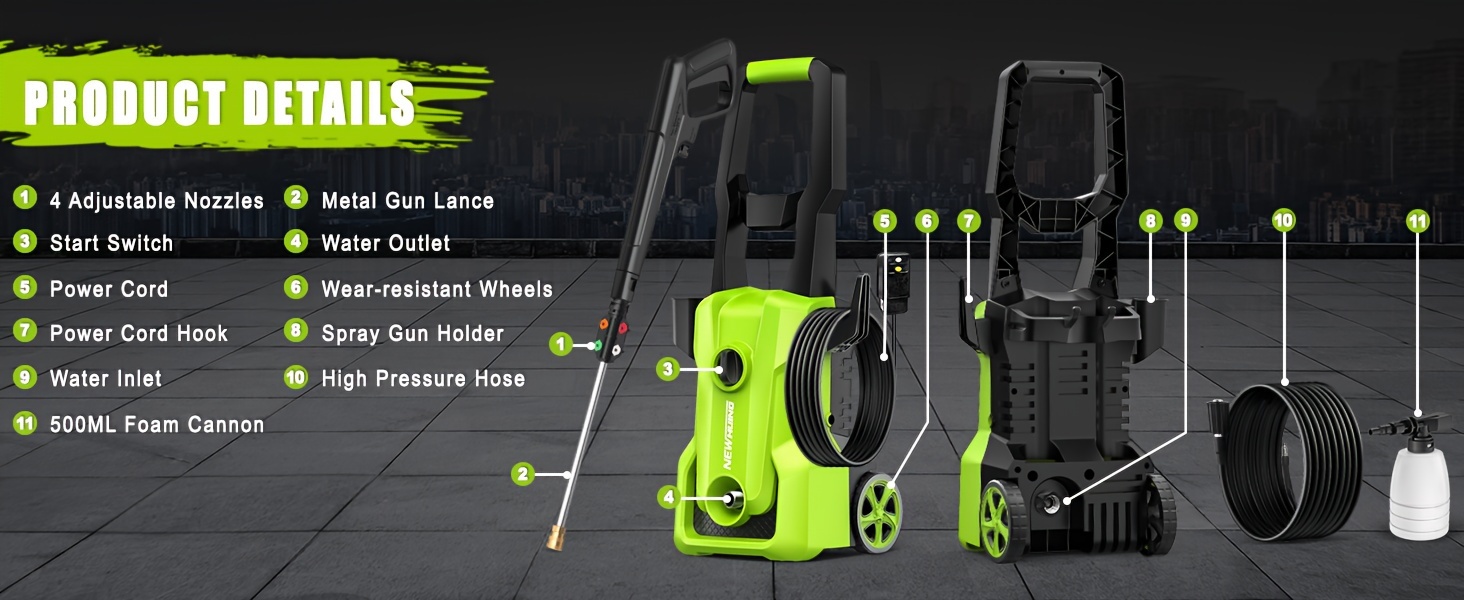 Electric Pressure Washer 4200psi Max 2.8 Gpm Power Washer details 7