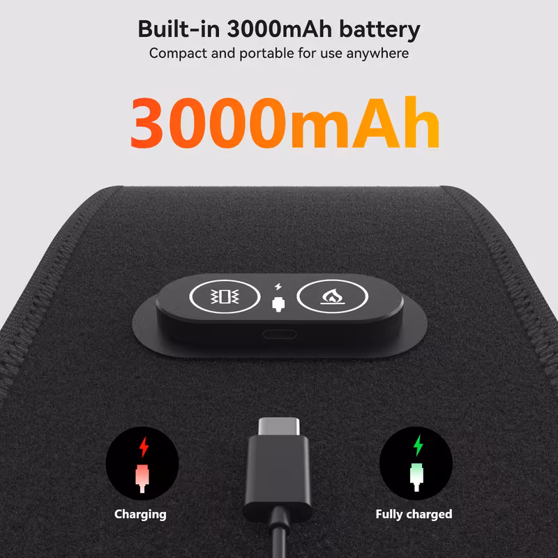 neck heating pad with massage usb heating pad with 3000mah battery 3 heat setting and massage setting electric thermal hot compress neck brace suitable gifts for mothers fathers christmas gifts edition christmas activities Product details 2