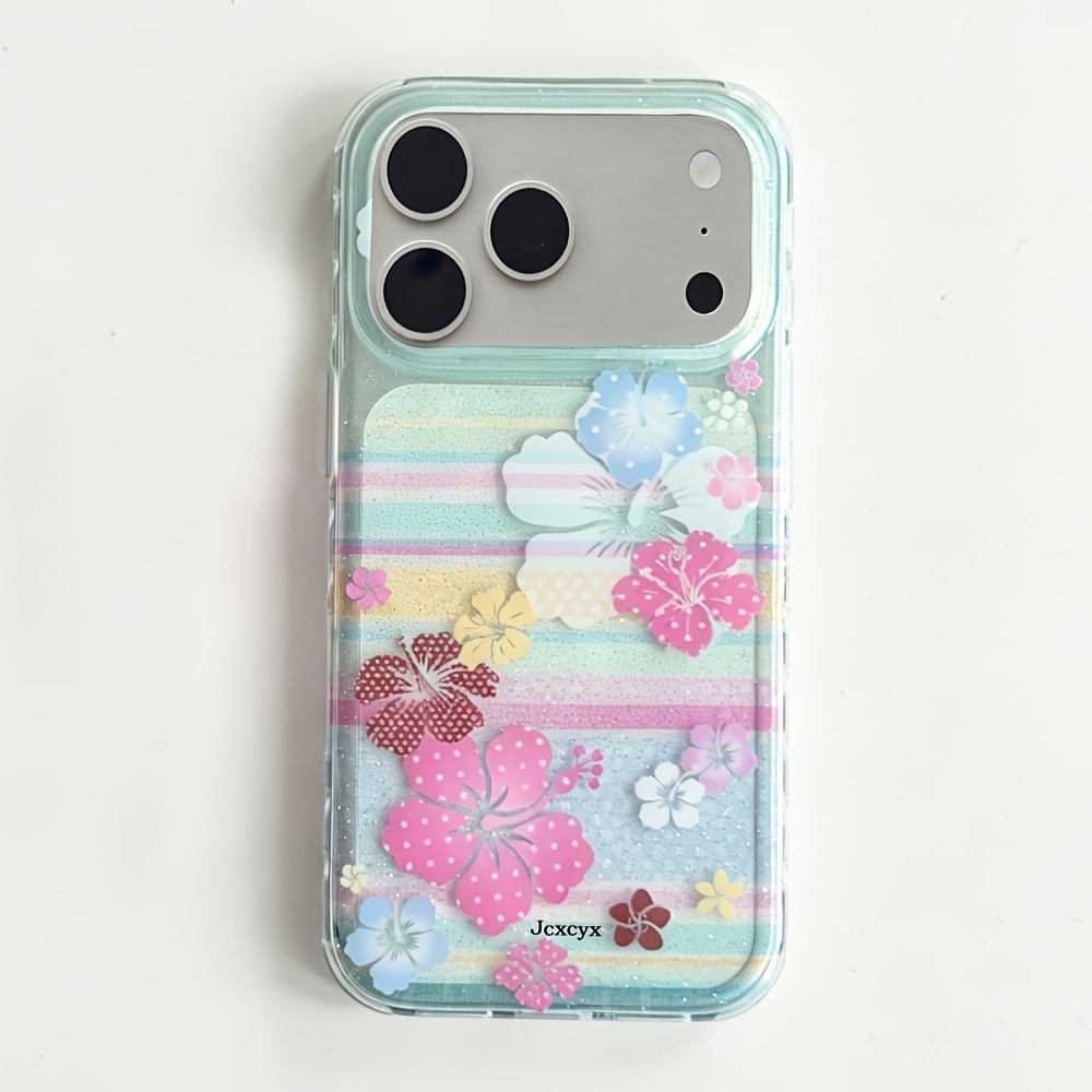 hibiscus phone case sold on Temu United States