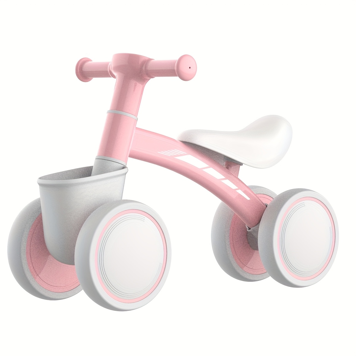 TEMU Baby Balance Bike For 1 Year Old Boys Girls, 12-36 Month Baby Toys, 4 Wheels Toddler Bike, Baby Toys For 1 Year Old Boy.