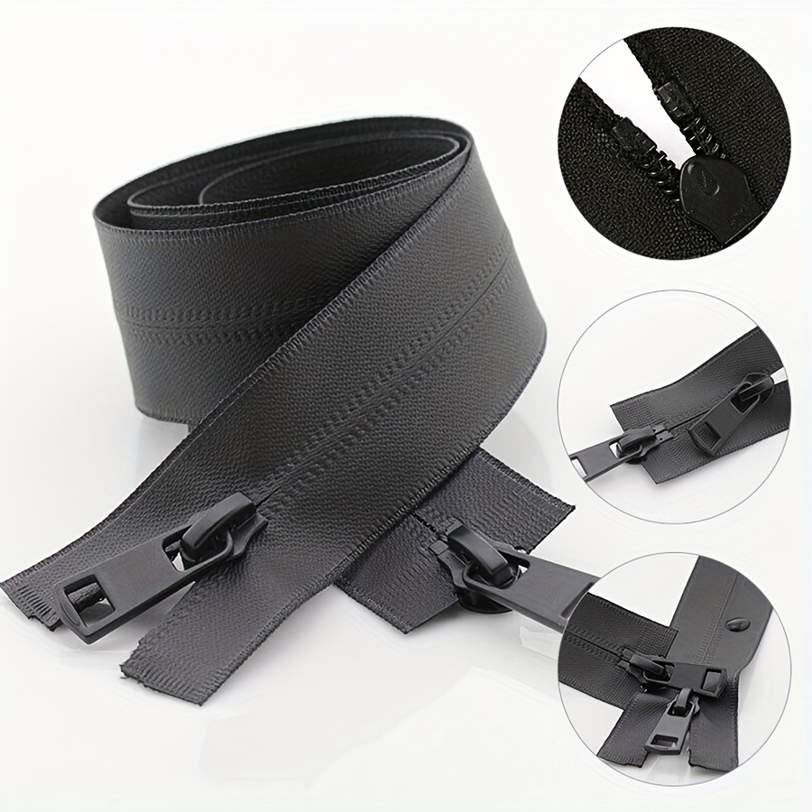 1 Ensemble De * De Fermetures éclair En Nylon Taille 5 Et 5 Têtes De Fermeture éclair, Avec 5 Butées Supérieures De Fermeture éclair Et 10 Butées Inférieures De Fermeture éclair