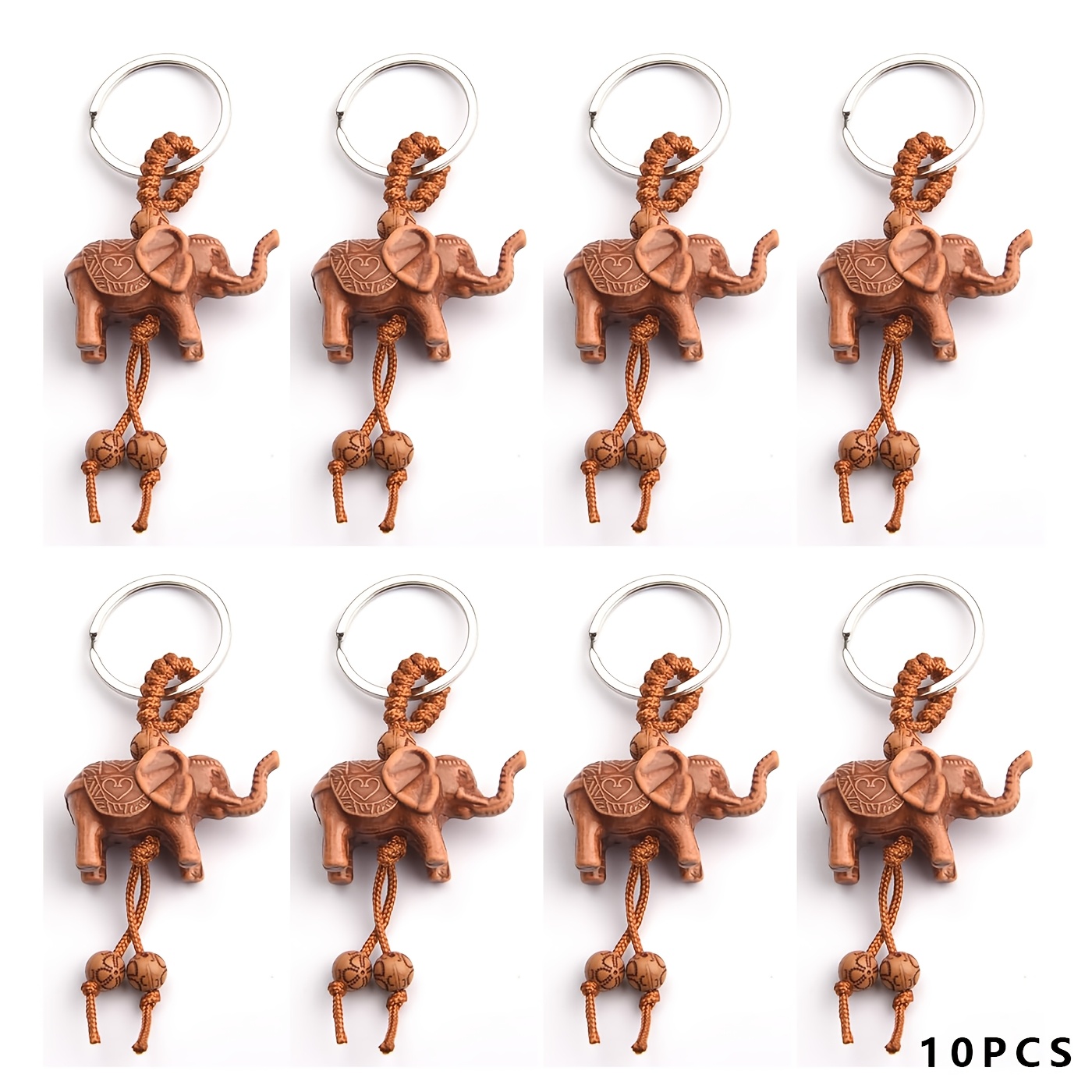 TEMU 10 piezas Mini Llavero con Colgante de Elefante, Llavero de , Accesorio para Mochila, Unisex