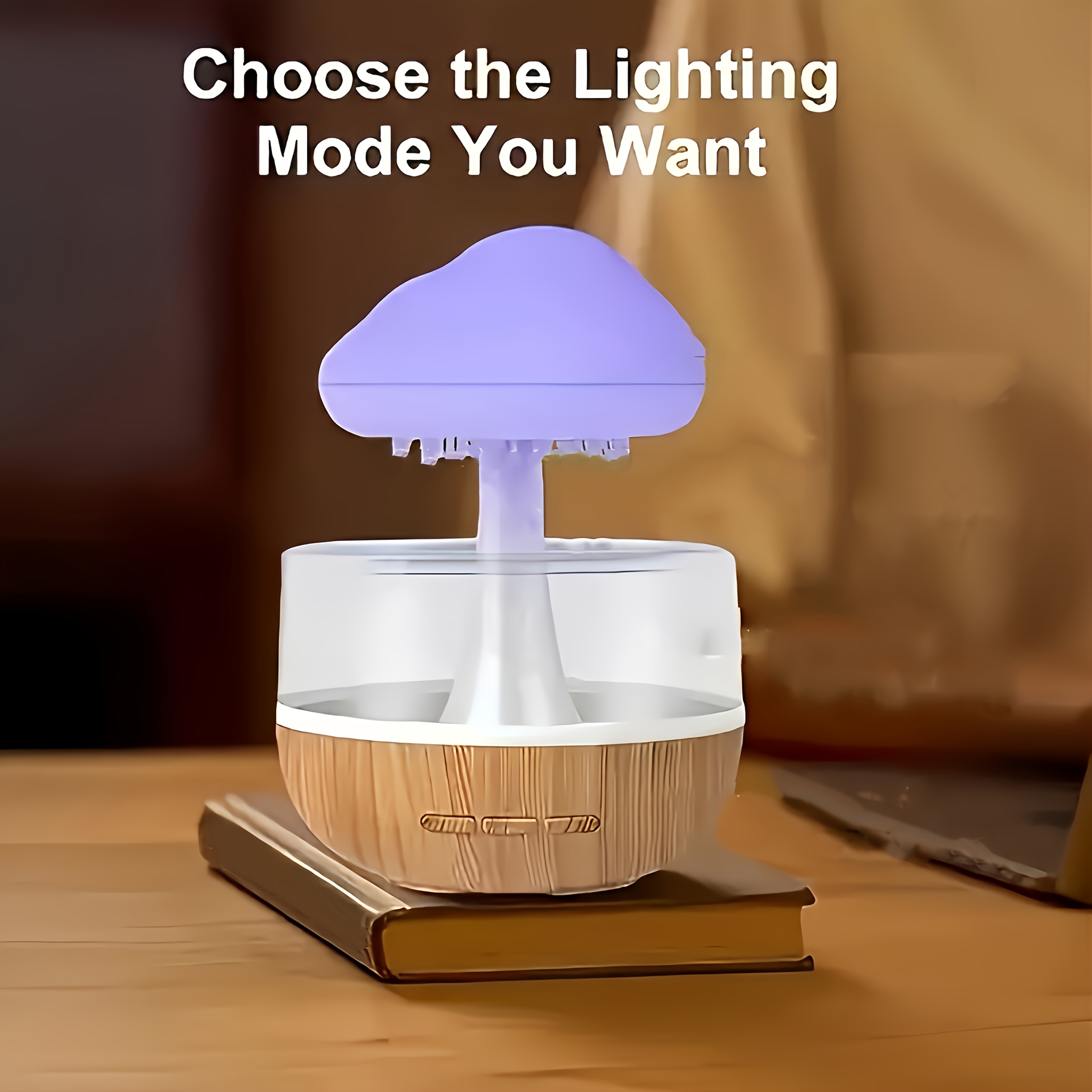 1pc color humidifier lamp usb plug in adjustable color change key control desktop tabletop button switch decorative light for bedroom living room halloween christmas gift 36v led no battery electronic parts included plastic lampshade details 4