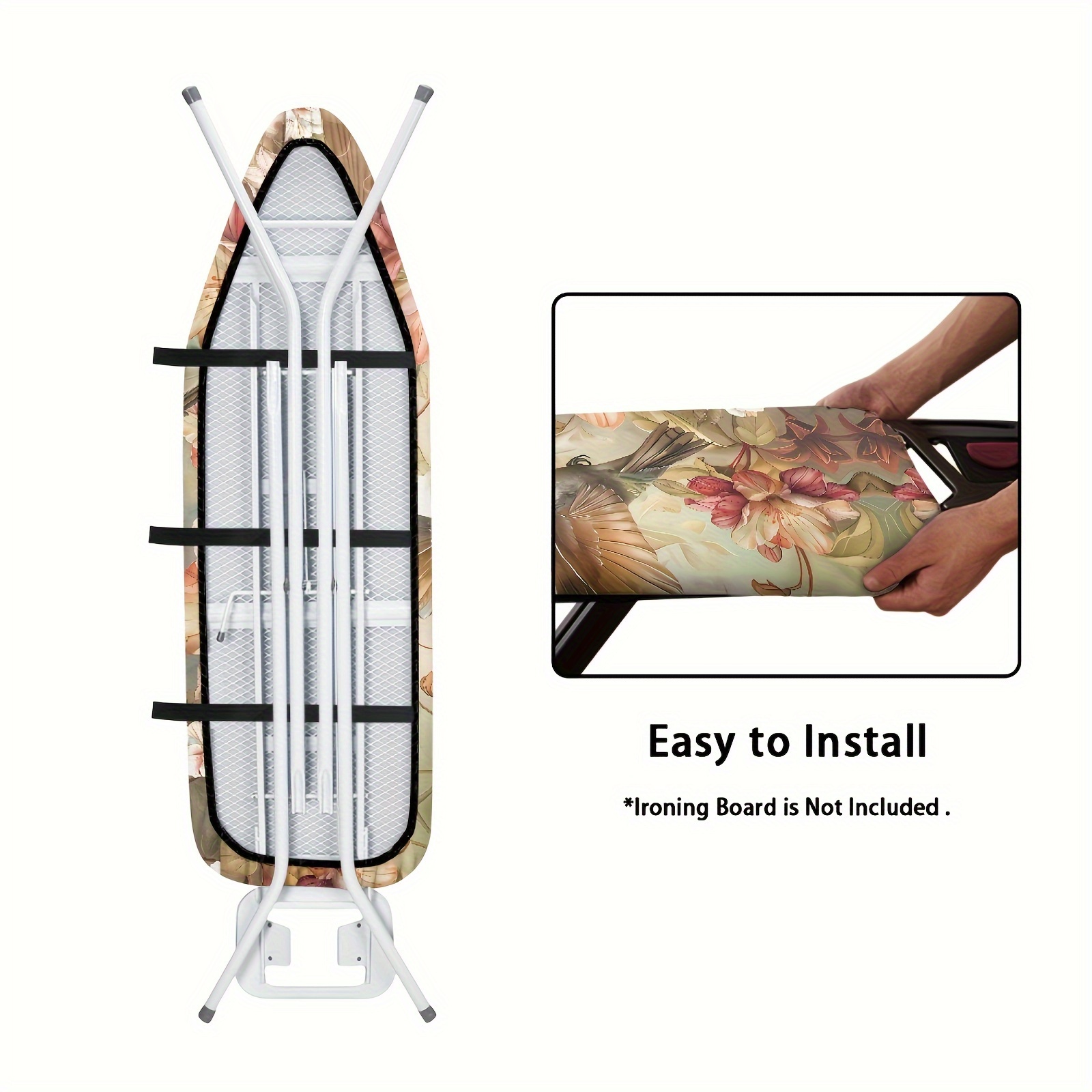   ironing board cover hummingbird     non stick stain resistant standard size iron board protector with   home decor accessory 1 pack details 9