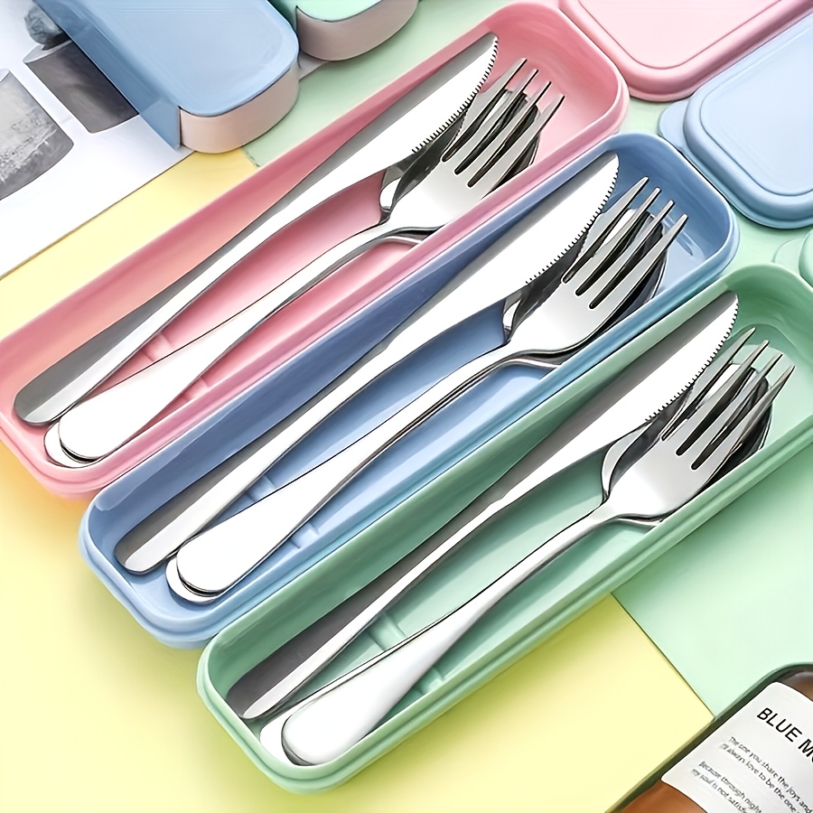 Set di utensili in legno da 3 pezzi, incluso un cucchiaio di legno, una forchetta e le bacchette, adatti per viaggi, casa, picnic, scuola e hotel