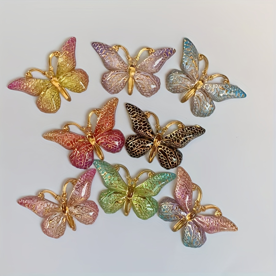 10pcs Colorful Rhinestone Appliques, 23x38mm Flat Back Embellishments For Diy Wedding & Crafts