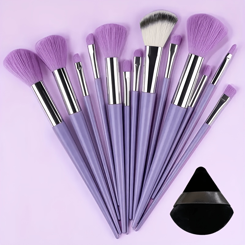 A Set Of 13 Makeup Brushes, Including A Portable Storage Bag, Foundation, Blush And Eyeshadow Brushes, Suitable For Face And Eye Makeup, The For Girls' Holiday Gifts.