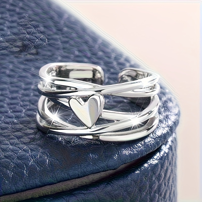 E-shop Ein mehrschichtiger, linienverzierter Herzkettlinge, der einfach, elegant, sexy und ist, verstellbar an der Öffnung. Ein tolles Geschenk zum