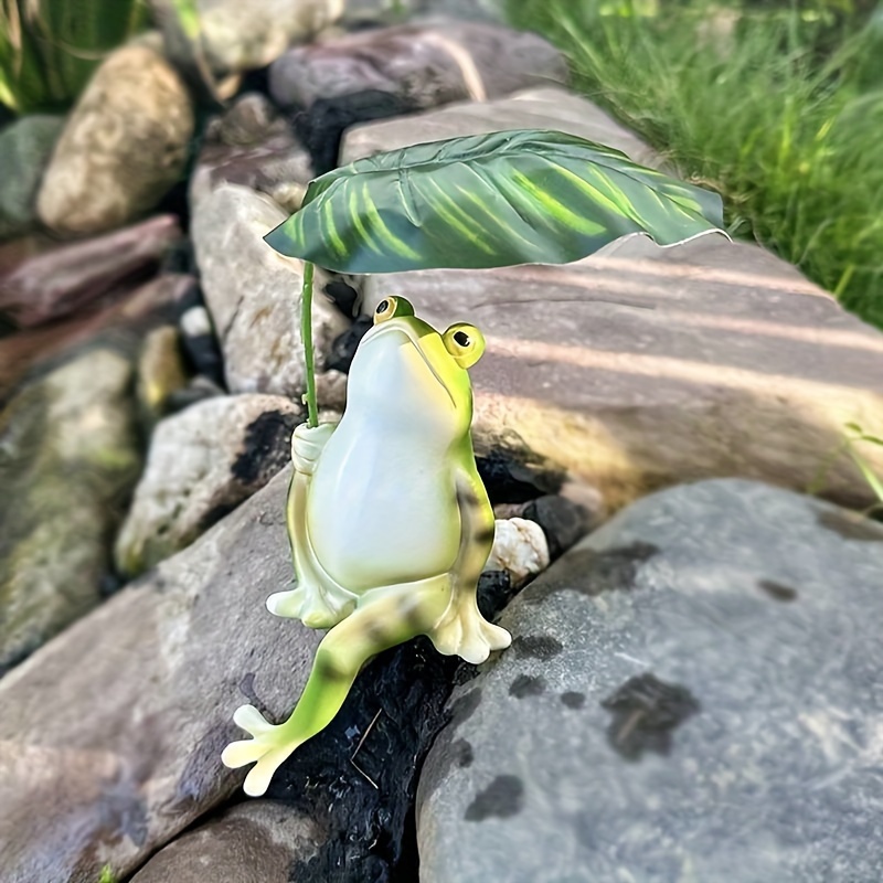 

Little Frog With Umbrella Statue Outdoor Decoration