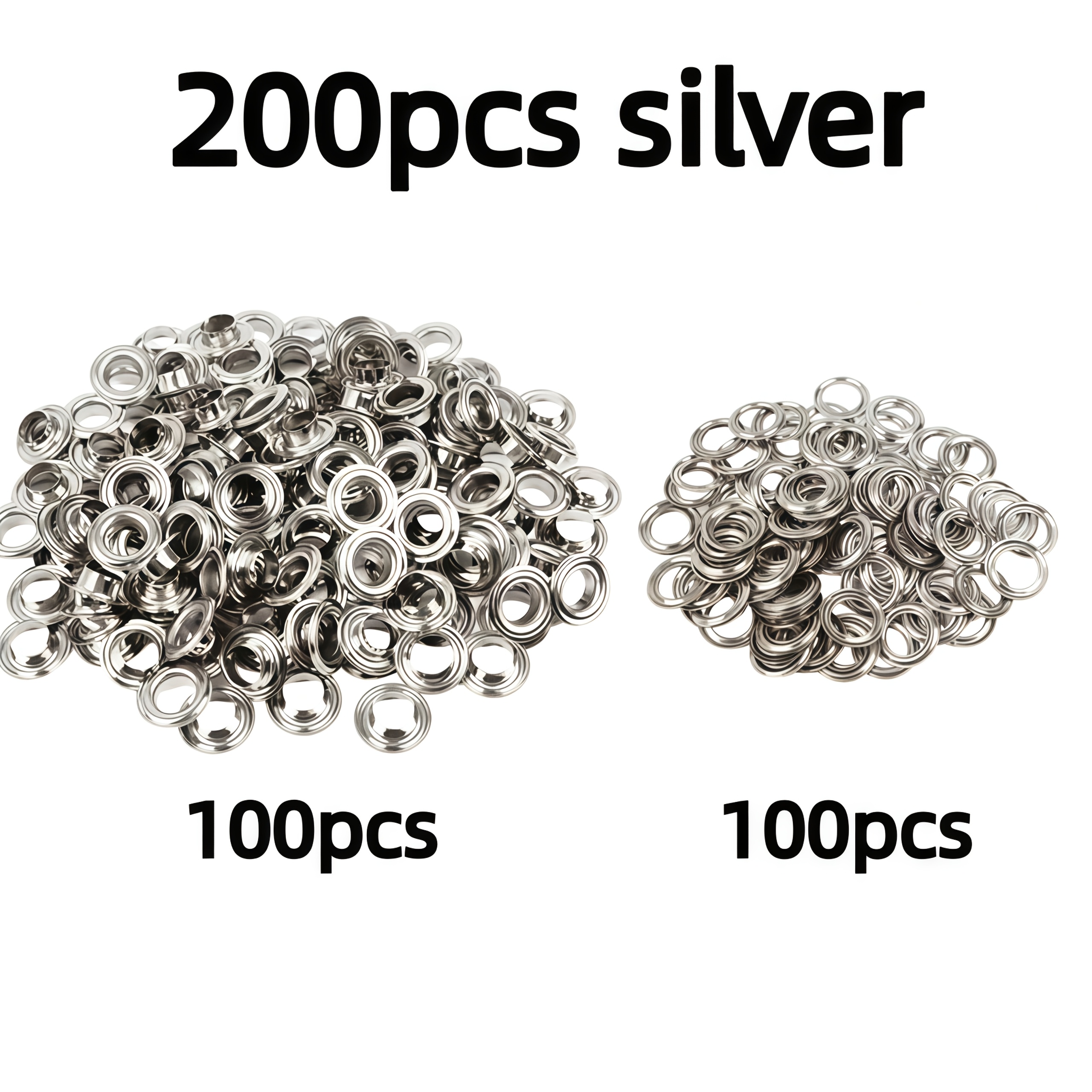 E-shop 200 Stk. 10 mm Metall-Ösen-Set, golden, rostfrei, geeignet für Kleidernäherei/Täscherei/Schuhmacherei/Verstärkung von Outdoor-Ausrüstung