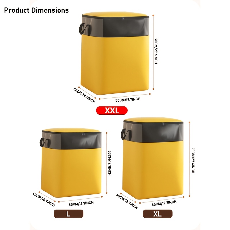 TEMU Extra Large Moving Storage Bag, Foldable Large Capacity Storage Box, Suitable For Moving, Traveling, Camping, Home Organization, Fits Suv Trunk,