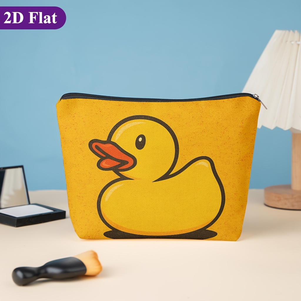 TEMU Cosmetic Bag 1pc, , Featuring , This Double-sided Printed Women's Cosmetic Bag Is Perfect For Storing Toiletries , A Stationery Organizer, A Travel Clutch, And More