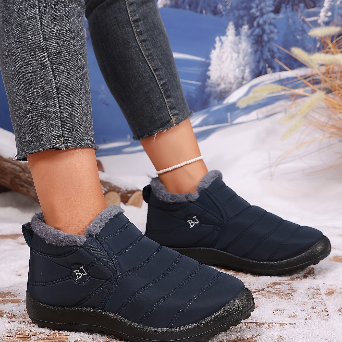 Ultra-Warm Winter Boots with Thick Sole
