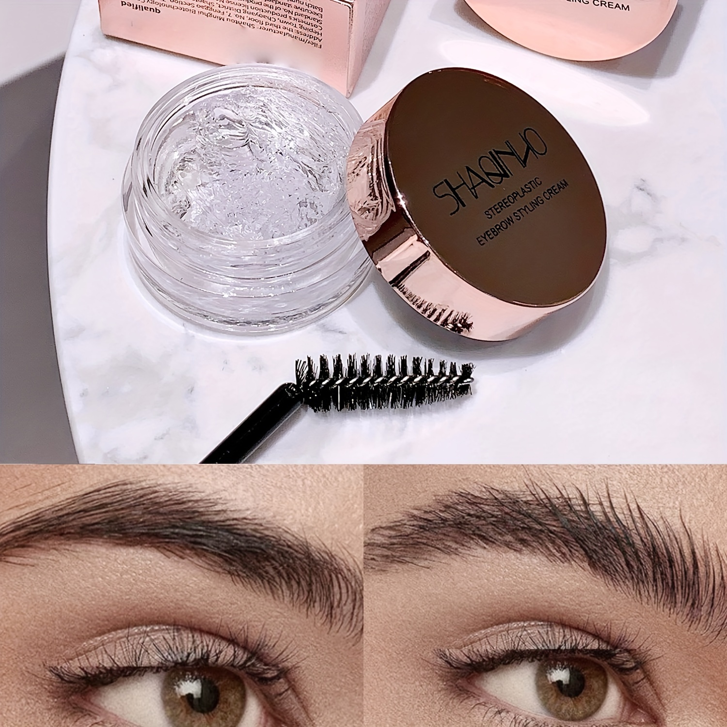 Image of 3d Shaping Brow Gel, Wild Brow Taming Cream Long-lasting Waterproof Sweatproof Quick-dry, Natural Shaping Transparent Gel, Easily Fixing Distinct Wild Brow Makeup Effect