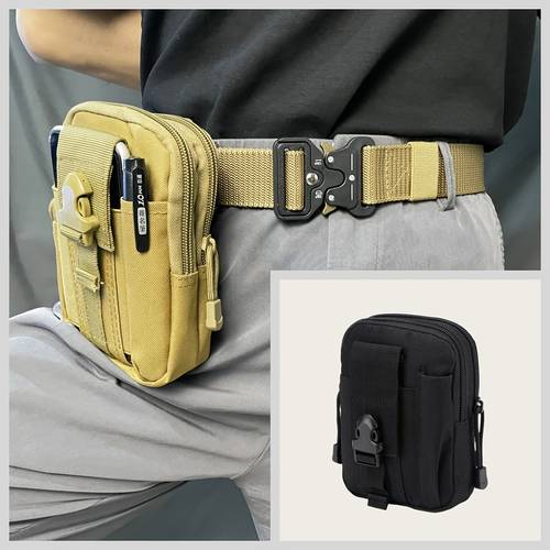 tweedelige tactische heupriem voor heren en dames canvas riem release plastic gesp tailleband geassocieerd met multifunctionele outdoor heuptas