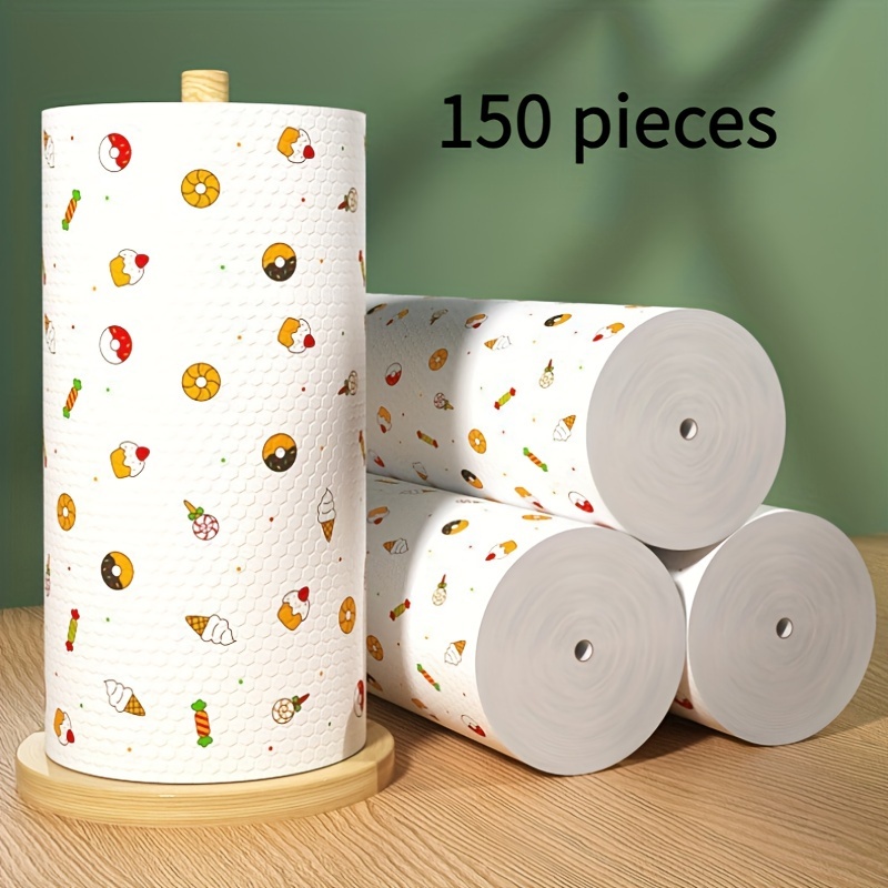 TEMU Disposable Kitchen Towels - Washable, & Oil-absorbent For , Various Styles