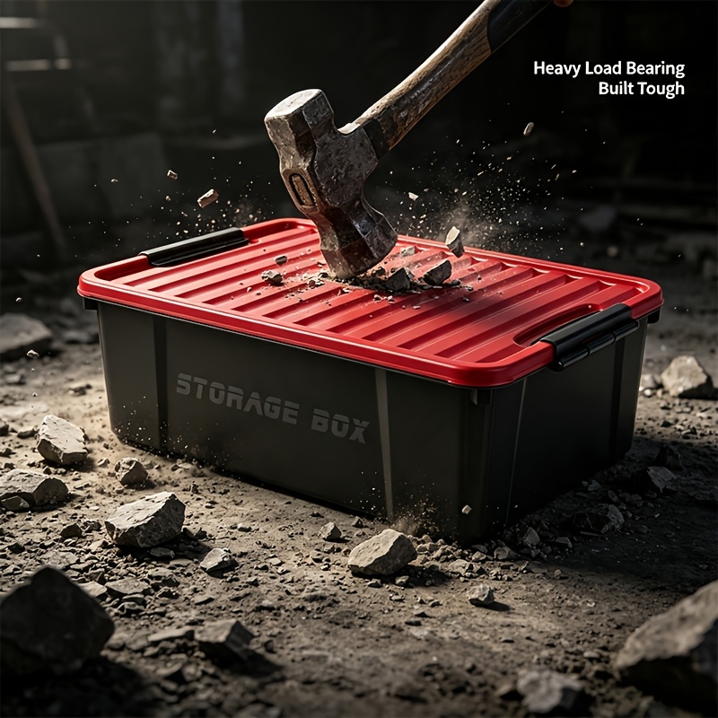 EKOA 35L Storage Boxes with Lids, Durable Plastic Organisers