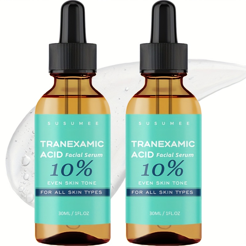 Image of 2pcs Susumee 10% Tranexamic Acid Facial Serum - Moisturizing, Skin Tone, For Home/travel, Alcohol Free, 30ml/1fl.oz