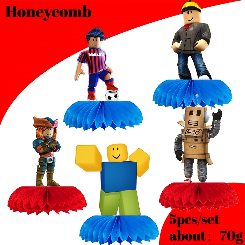 

5pcs Honeycomb Birthday Party Supplies, Roblox Robot Game Theme, Christmas And Thanksgiving Decorations, Robot Game Theme