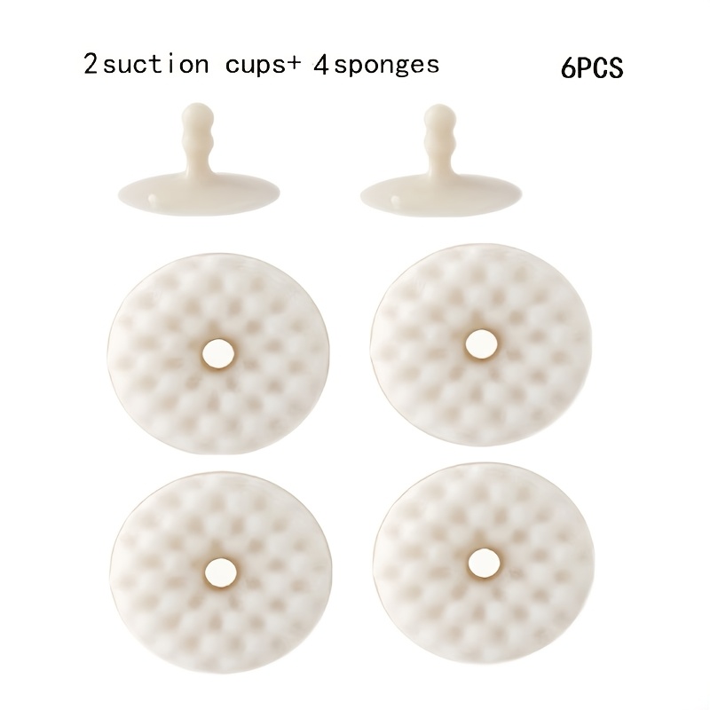 3/6pcs Suction Cup Sponge Dishwashing Brush Kitchen Oil Pot Washing Tool Household Cleaning Stain Removal Sponge Magic Wipe