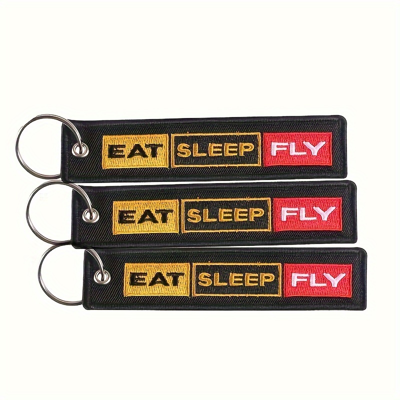 

Eat Fly Embroidered Keychain - Remove Key - Non-braided Keyring Set For And Enthusiasts, Of 1