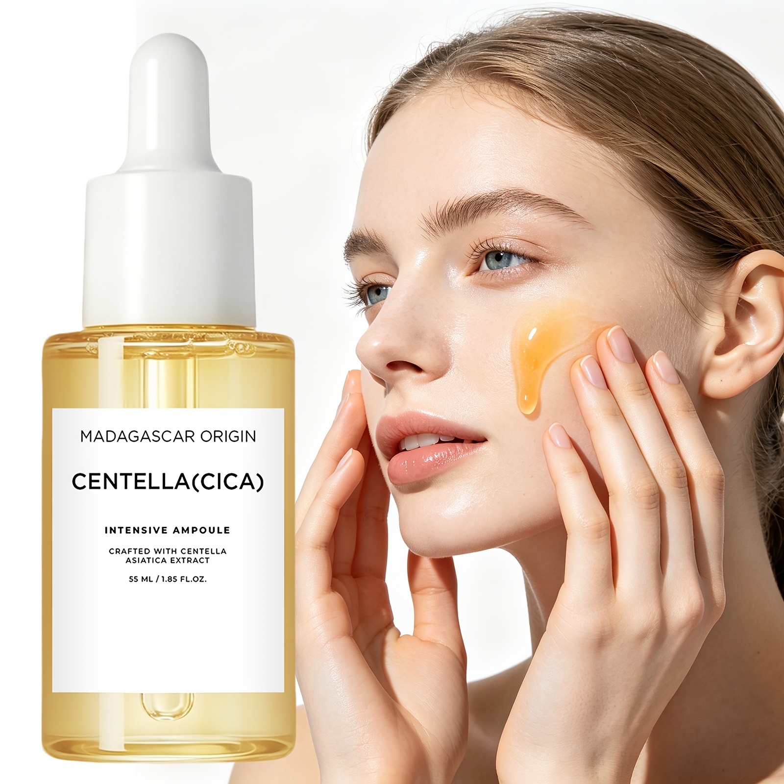 Madagascar Centella Asiatica Serum, Korean Facial Moisturizer, Contains Centella Asiatica, Moisturizing Care, Facial Serum, for Skin and Radiance, Korean Skincare, 1.85 Fl Oz/55 Ml