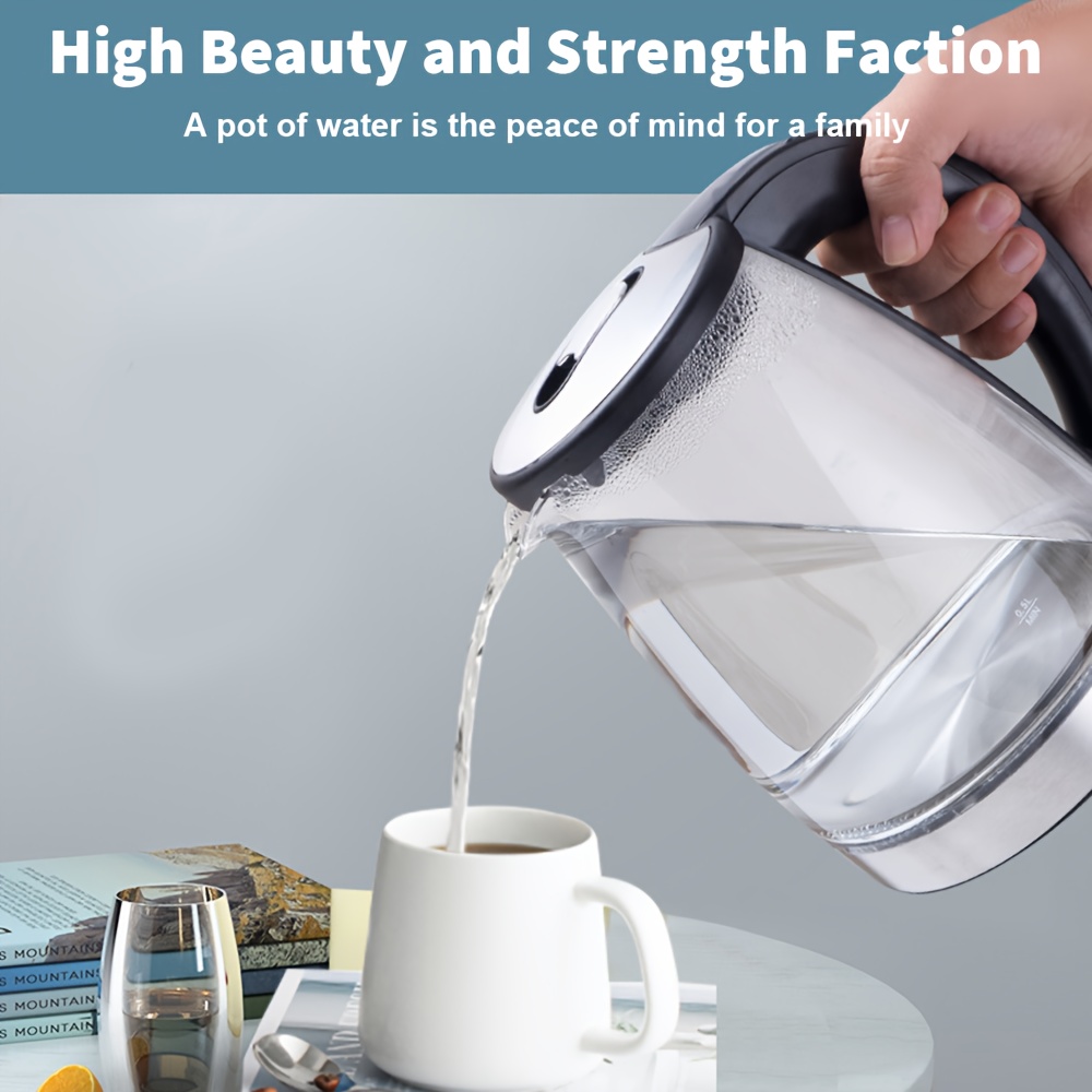 7-Color LED 1.8-Liter Electric Kettle with Automatic Circulation