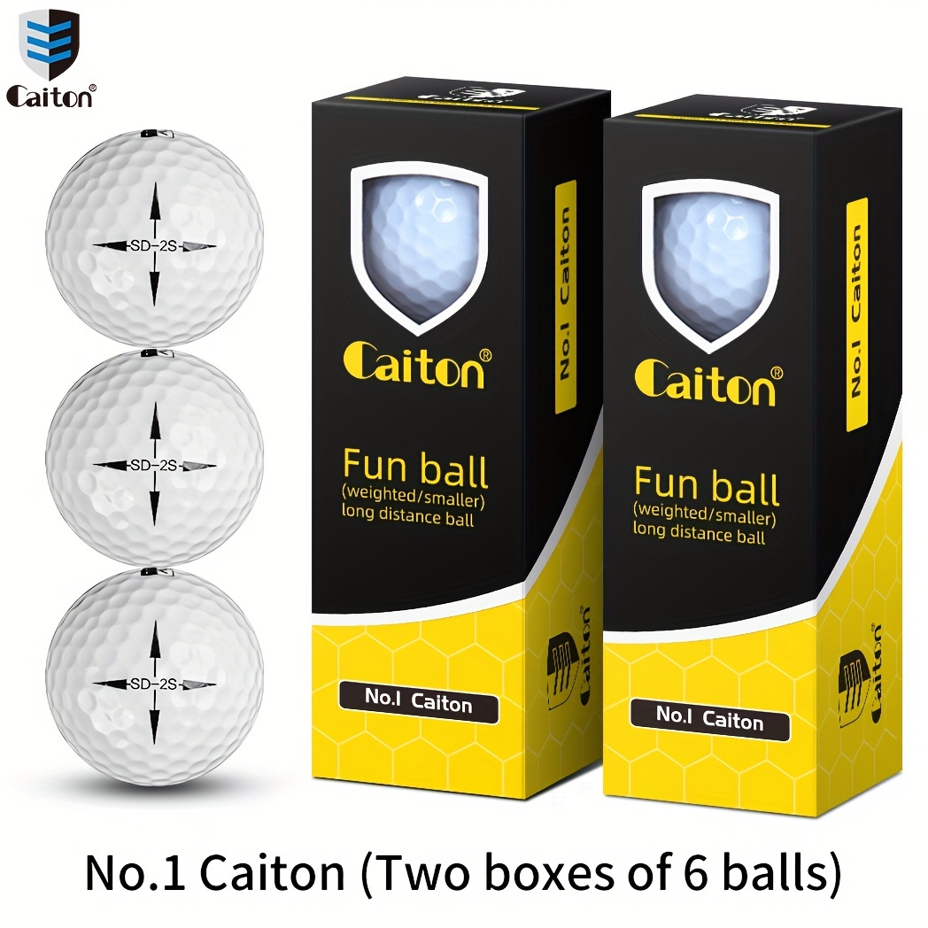 TEMU 12/6/3 stuks Caiton Golf Lange Afstand Ballen, Gewogen Ontwerp voor Hoge , Buiten de 40 Yards Limiet Uitdaging, Vlieg Verder en Nauwkeuriger