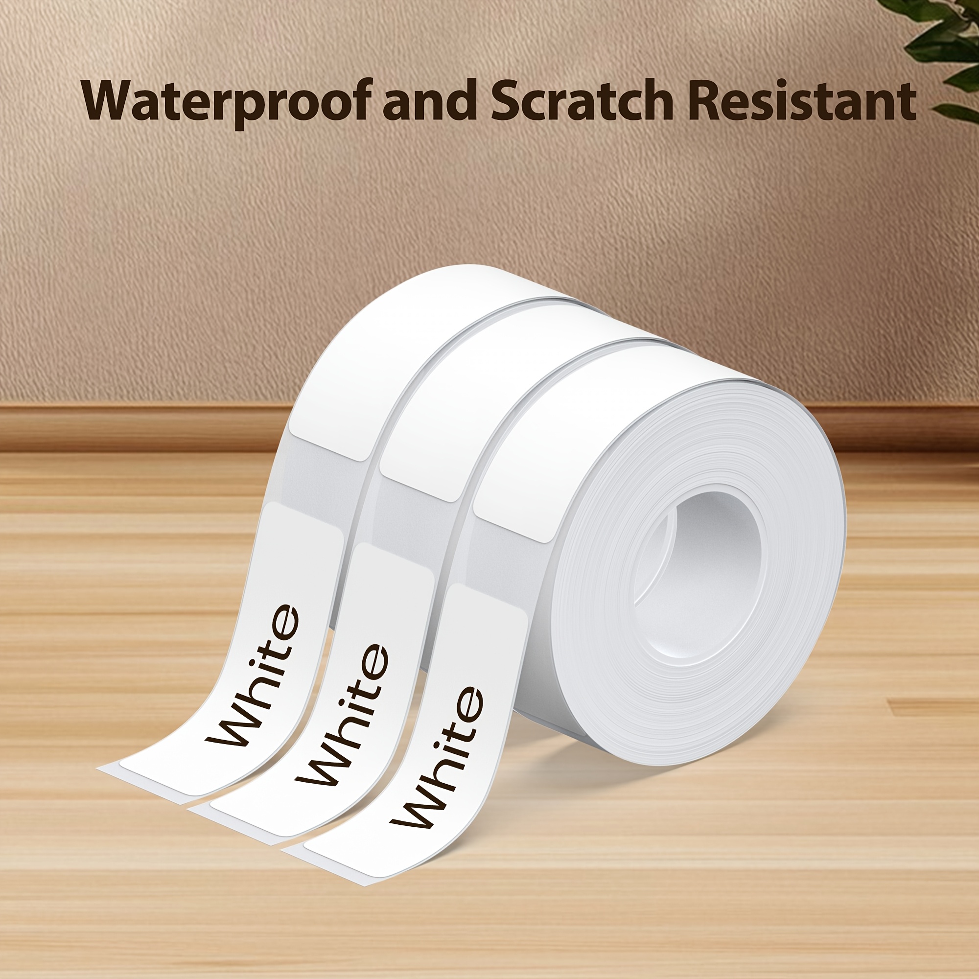 TEMU [540 Sheets]p24/ P21 Label Printer Paper| 3 Rolls (180 Sheets/roll) 14x40mm Laminated Label Paper | Long-lasting Labels For Product
